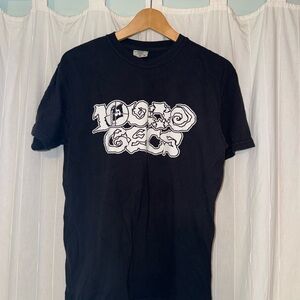 100 gecs band t-shirt Black Tee with White Graphic Logo
